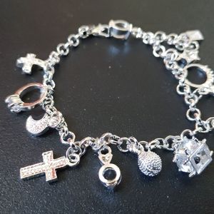 Beautiful Women's Sterling Silver Charm Bracelet